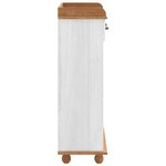 vidaXL Cabinet à vin "ASKIM" avec 12 porte-bouteilles en bois massif blanc en pin