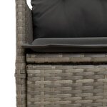 vidaXL Ensemble à manger de jardin 5 Pièces coussins gris résine tressée