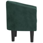 vidaXL Chaise cabriolet de massage vert foncé velours
