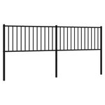 vidaXL Tête de lit métal noir 193 cm