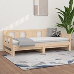 vidaXL Lit coulissant sans matelas bois de pin massif 2x(90x200) cm