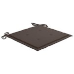 vidaXL Chaises de jardin avec coussins taupe lot de 3 Bois teck massif