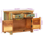 vidaXL Buffet 68x35x55 cm bois massif de récupération