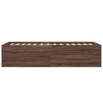 vidaXL Cadre de lit chêne marron 100x200 cm bois d'ingénierie