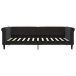 vidaXL Lit de jour avec gigogne et tiroirs sans matelas noir 90x200 cm
