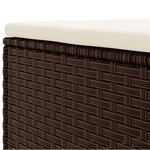 vidaXL Salon de jardin 4 Pièces avec coussins Marron Résine tressée
