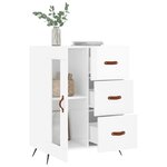 vidaXL Buffet Blanc brillant 69 5x34x90 cm Bois d'ingénierie