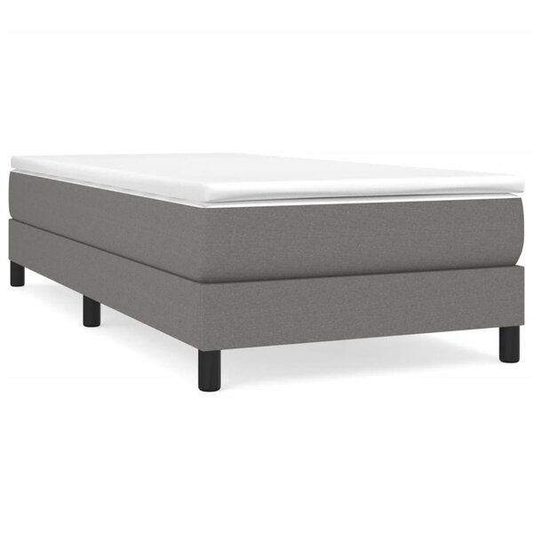 vidaXL Cadre de lit sans matelas gris foncé 90x200 cm tissu