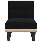 vidaXL Chaise longue noir tissu