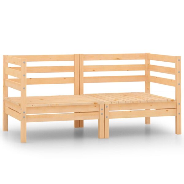 vidaXL Canapés d'angle de jardin 2 Pièces Bois de pin massif