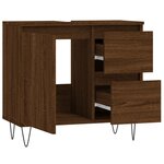 vidaXL Armoire de bain chêne marron 65x33x60 cm bois d'ingénierie