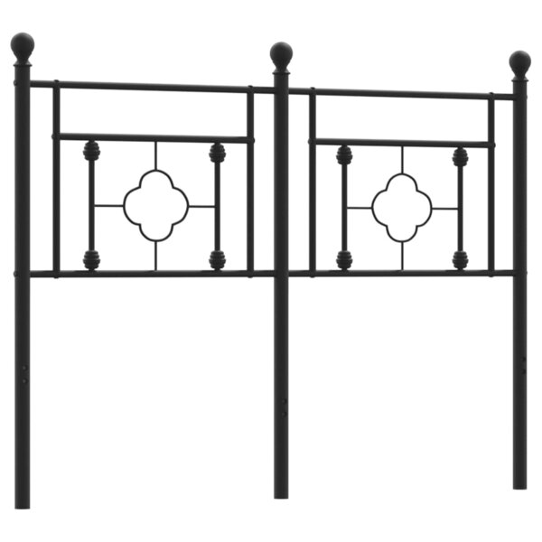 vidaXL Tête de lit métal noir 120 cm