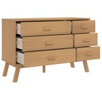 vidaXL Armoire à tiroirs OLDEN marron bois de pin solide