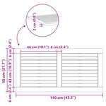 vidaXL Plateau de table 110 x 55 x 2 2 cm en teck massif rectangulaire