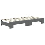vidaXL Lit de jour avec gigogne sans matelas gris foncé 80x200 cm