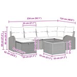 vidaXL Ensemble de canapé de jardin 7 pièces avec coussins Noir Rotin Synthétique