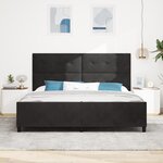 vidaXL Cadre de Lit Noir 200x200 cm Velours
