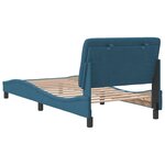 vidaXL Cadre de lit avec tête de lit bleu 80x200 cm velours