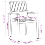 vidaXL Ensemble de salle à manger de jardin 7 pièces en bois solide d'acacia et métal