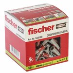 Fischer ensemble de chevilles avec vis duopower 8x40 s 50 pcs