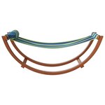 vidaXL Hamac à bascule pour enfants bleu et vert tissu