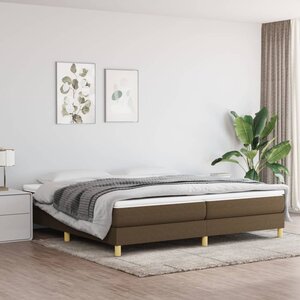 vidaXL Sommier à lattes de lit avec matelas Marron foncé 200x200 cm