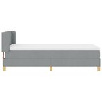 vidaXL Lit à Ressorts avec Matelas Gris clair 100x200 cm Tissu