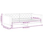 vidaXL Lit de repos sans matelas gris clair 80x200 cm tissu