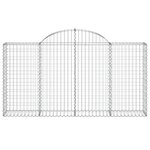 vidaXL Paniers à gabions arqués 5 Pièces 200x30x100/120 cm Fer galvanisé