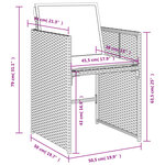 vidaXL Ensemble à manger de jardin et coussins 11 Pièces mélange beige