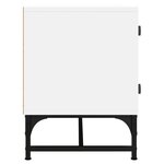vidaXL Meuble TV avec portes en verre blanc 102x37x50 cm