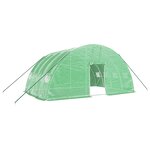 vidaXL Serre avec cadre en acier vert 24 m² 6x4x2 85 m