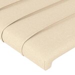 vidaXL Tête de lit à LED Crème 100x5x78/88 cm Tissu