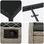 vidaXL Ensemble de salle à manger de jardin 7 pièces gris clair en rattan synthétique