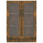 vidaXL Armoire à vitrine Chêne fumé 82 5x30 5x115 cm Bois d'ingénierie