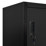 vidaXL Armoire à casiers Noir 90x40x180 cm Acier