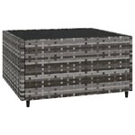 vidaXL Salon de jardin 3 Pièces avec coussins Gris Résine tressée