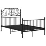 vidaXL Cadre de lit sans matelas noir métal 120x200 cm