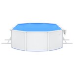 vidaXL Piscine ovale avec parois en acier 610x360x120 cm Blanc