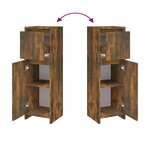 vidaXL Armoire de bain Chêne fumé 30x30x95 cm Bois d'ingénierie