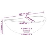 vidaXL Lavabo Verre trempé 54 5x35x15 5 cm Doré