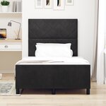 Lit vidaXL Noir 120x190 cm Velours