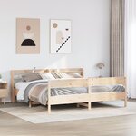 vidaXL Cadre de lit sans matelas 200x200 cm bois massif de pin