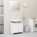 vidaXL Ensemble de meubles de salle de bain Blanc Bois d'ingénierie