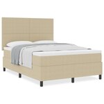 vidaXL Lit avec Sommier avec Matelas Vert Clair Gris 140x200 cm Tissu en Velours Côtelé