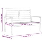 vidaXL Canapé de jardin 120 cm bois d'acacia massif