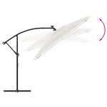 vidaXL Parasol de jardin avec mât en acier blanc 246x246x230 cm