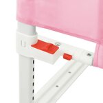 vidaXL Barrière de sécurité de lit d'enfant Rose 150x25 cm Tissu