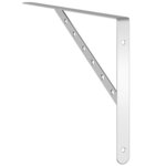 vidaXL Supports d'étagères 4 Pièces 40x2 5x25 cm argenté acier inoxydable