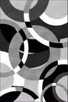 Tapis de salon ROUND 120 x 180 cm - Gris